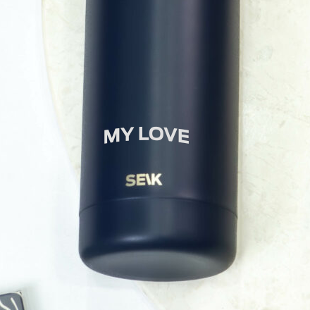 Laser engraving on the bottle